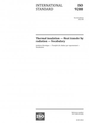 Thermal insulation — Heat transfer by radiation — Vocabulary