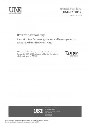 Resilient floor coverings - Specification for homogeneous and heterogeneous smooth rubber floor coverings