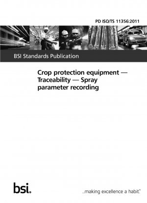 Crop protection equipment. Traceability. Spray parameter recording