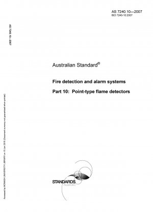 Fire detection and alarm systems - Point-type flame detectors