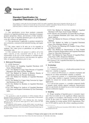 Standard Specification for Liquefied Petroleum (LP) Gases