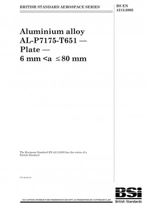 Aerospace series - Aluminium alloy AL-P7175-T651 - Plate - 6 mm a <LE>80 mm
