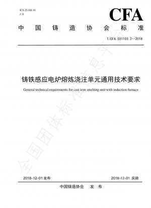 General technical requirements for cast iron smelting unit with induction furnace