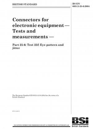 Connectors for electronic equipment - Tests and measurements - Test 25f - Eye pattern and jitter