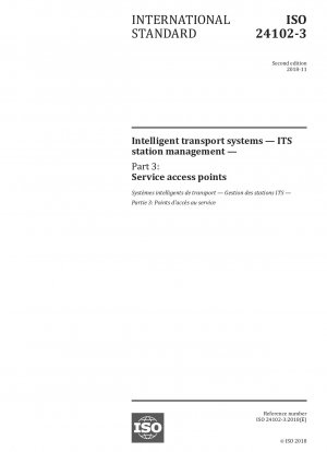 Intelligent transport systems — ITS station management — Part 3: Service access points
