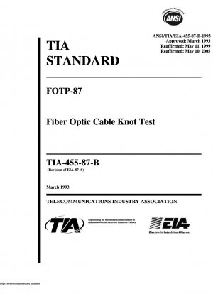 FOTP-87 Fiber Optic Cable Knot Test TIA-455-87-B