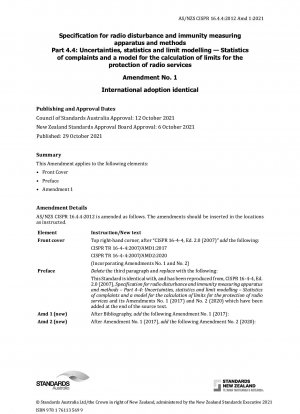 Specification for radio disturbance and immunity measuring apparatus and methods - Uncertainties, statistics and limit modelling - Statistics of complaints and a model for the calculation of limits