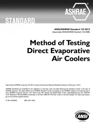 Method of Testing Direct Evaporative Air Coolers