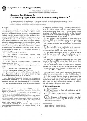 Standard Test Methods for Conductivity Type of Extrinsic Semiconducting Materials