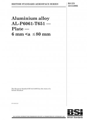 Aerospace series - Aluminium alloy AL-P6061-T651 - Plate - 6mm a <LE> 80mm