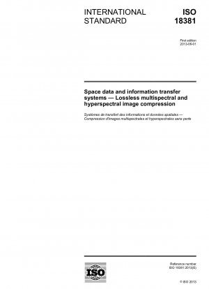 Space data and information transfer systems - Lossless multispectral and hyperspectral image compression