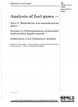 Natural gas; Determination of potential hydrocarbon liquid content; Part 3 : Volumetric method