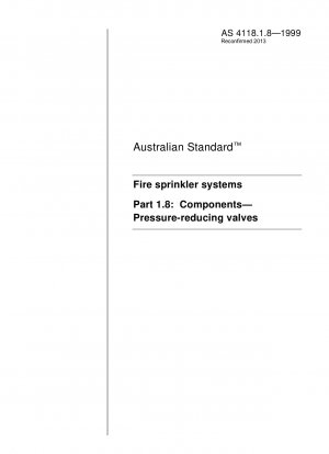 Fire sprinkler system component pressure reducing valve