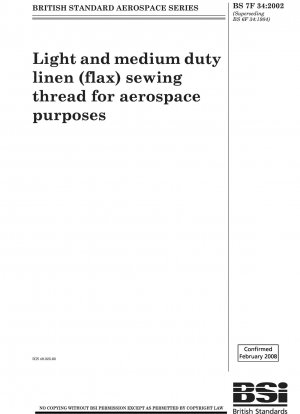 Light and medium duty linen (flax) sewing thread for aerospace purposes