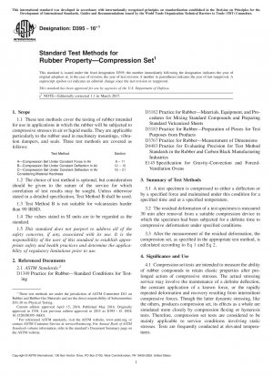 Standard Test Methods for Rubber Property—Compression Set