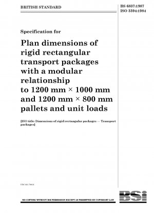 Dimensions of rigid rectangular packages; Transport packages