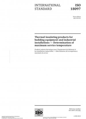 Thermal insulating products for building equipment and industrial installations - Determination of maximum service temperature