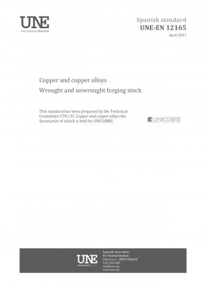 Copper and copper alloys - Wrought and unwrought forging stock