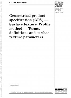 Geometrical product specification (GPS) - Surface texture: Profile method - Terms, definitions and surface texture parameters