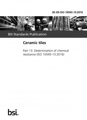  Ceramic tiles. Determination of chemical resistance