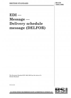 EDI — Message — Delivery schedule message (DELFOR)