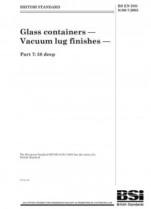 Glass containers - Vacuum lug finishes - 58 deep