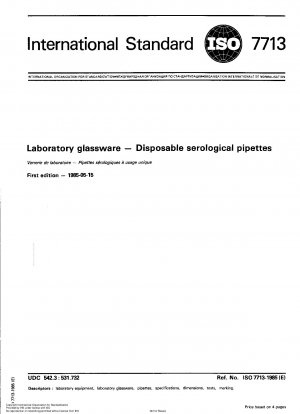 Laboratory glassware; Disposable serological pipettes