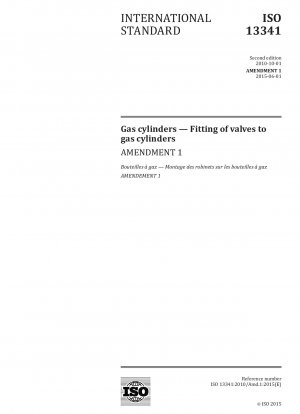 Gas cylinders - Fitting of valves to gas cylinders; Amendment 1