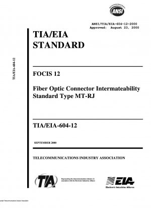 FOCIS 12 Fiber Optic Connector Intermateability Standard Type MT-RJ