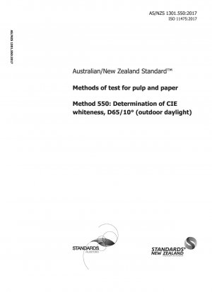 Methods of test for pulp and paper, Method 550: Determination of CIE whiteness, D65/10° (outdoor daylight)