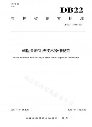 Chaoyishe Rock Needle Technique Operation Specifications