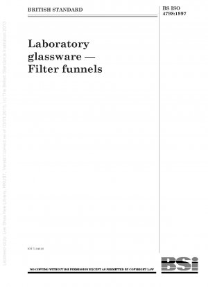 Laboratory glassware — Filter funnels