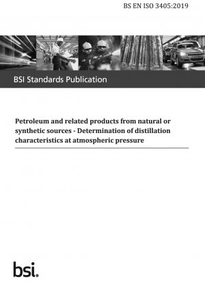  Petroleum and related products from natural or synthetic sources. Determination of distillation characteristics at atmospheric pressure