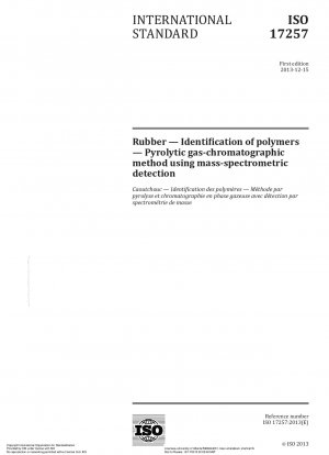 Rubber.Identification of polymers.Pyrolytic gas-chromatographic method using mass-spectrometric detection