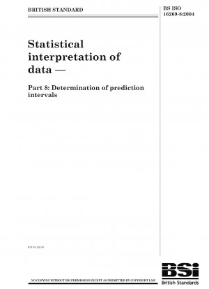 Statistical interpretation of data - Determination of prediction intervals