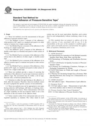 Standard Test Method for Peel Adhesion of Pressure-Sensitive Tape
