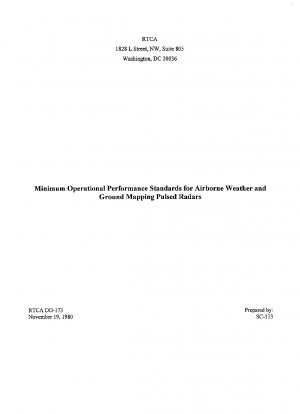MINIMUM OPERATIONAL PERFORMANCE STANDARDS FOR AIRBORNE WEATHER AND GROUND MAPPING PULSED RADARS