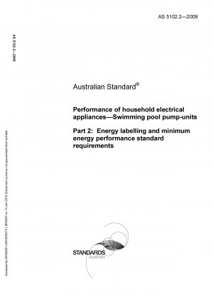 Performance of household appliances swimming pool pumps energy labeling and minimum energy performance standard requirements