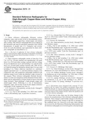 Standard Reference Radiographs for High-Strength Copper-Base and Nickel-Copper Alloy Castings