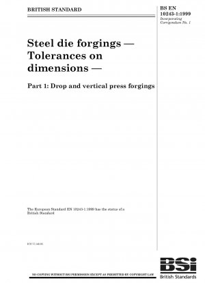 Steel die forgings. Tolerances on dimensions. Drop and vertical press forgings