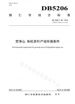 Environmental Conditions of Fanjingshan Organic Tea Production Area