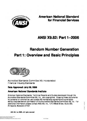 Random Number Generation Part 1: Overview and Basic Principles