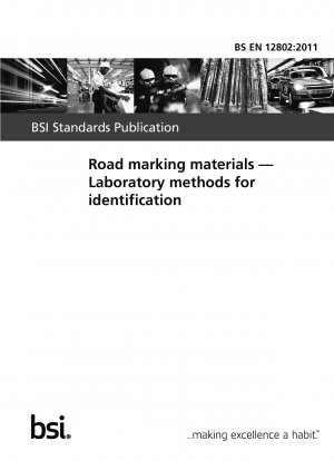 Road marking materials. Laboratory methods for identification