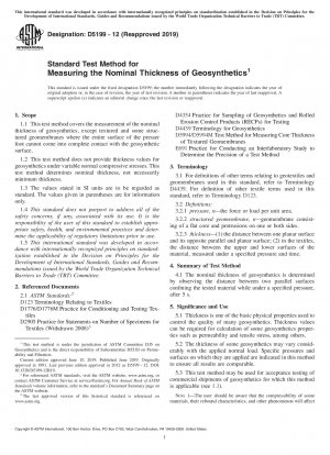 Standard Test Method for Measuring the Nominal Thickness of Geosynthetics