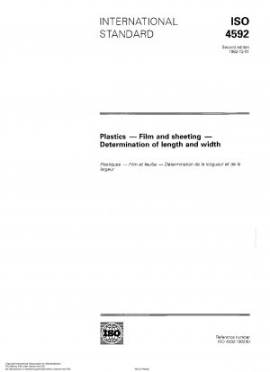 Plastics; film and sheeting; determination of length and width