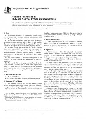 Standard Test Method for Butylene Analysis by Gas Chromatography