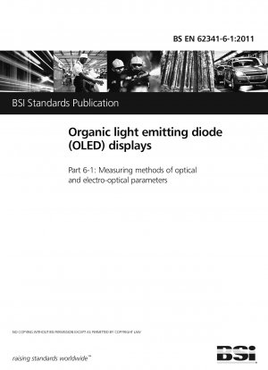 Organic light emitting diode (OLED) displays. Measuring methods of optical and electro-optical parameters