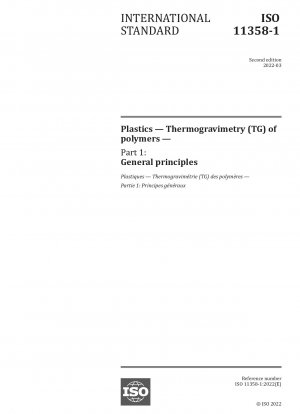 Plastics — Thermogravimetry (TG) of polymers — Part 1: General principles