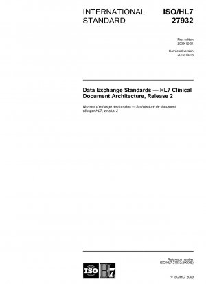 Data Exchange Standards — HL7 Clinical Document Architecture, Release 2