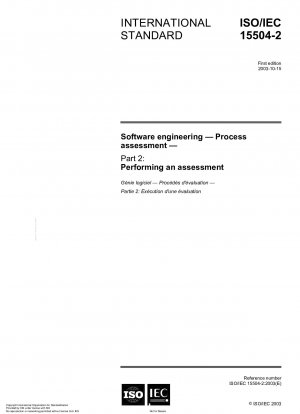 Software engineering - Process assessment - Part 2: Performing and assessment
